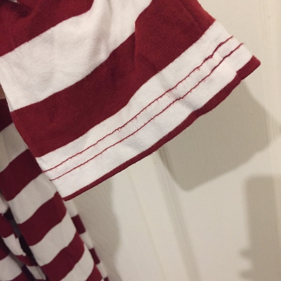 Mixxmix Korea red & white striped long sleeve tee - Picture 5 of 8